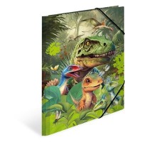 CAPA A4 DE ELASTICOS COM DINOSSAUROS